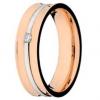 Alian�a em ouro rosa 18k c/ brilhantes-Unidade