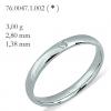 Alian�a de ouro branco 18k c/ brilh - Unidade