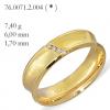 Alian�a ouro 18 com brilhantes - P. unit�rio