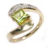 Anel DALLAS de brilhantes em ouro 18k - Peridoto
