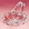 Cesta em cristal c/ al�a 6.5 cm - Saturn Rose