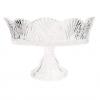 Prato de bolo tipo pedestal em cristal Bohemia 31 cm de di�metro