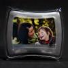 Porta retrato em vidro alem�o Whalterglas 17 cm