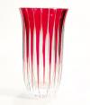 Vaso de cristal vermelho San Carlos 23 cm