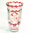 Vaso de cristal vermelho San Carlos 23 cm