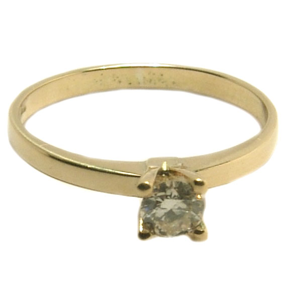 Anel Solitrio em ouro amarelo 18k - 2ANB0388