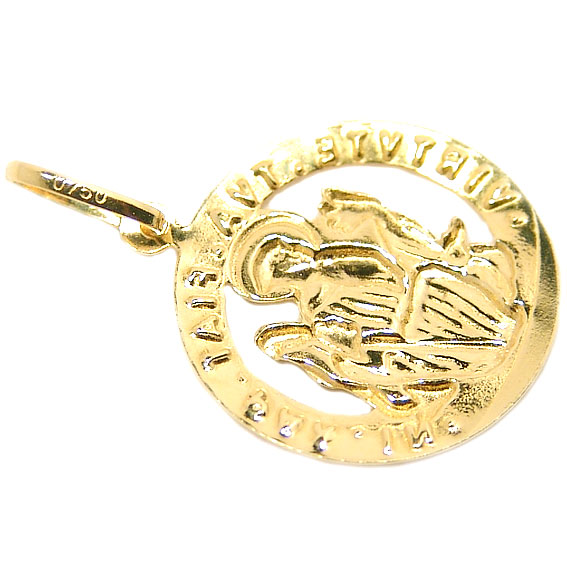 Medalha de So Bento em ouro amarelo 18k