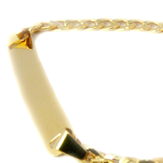 Pulseira de chapa em ouro amarelo 18k - 2PUO0470