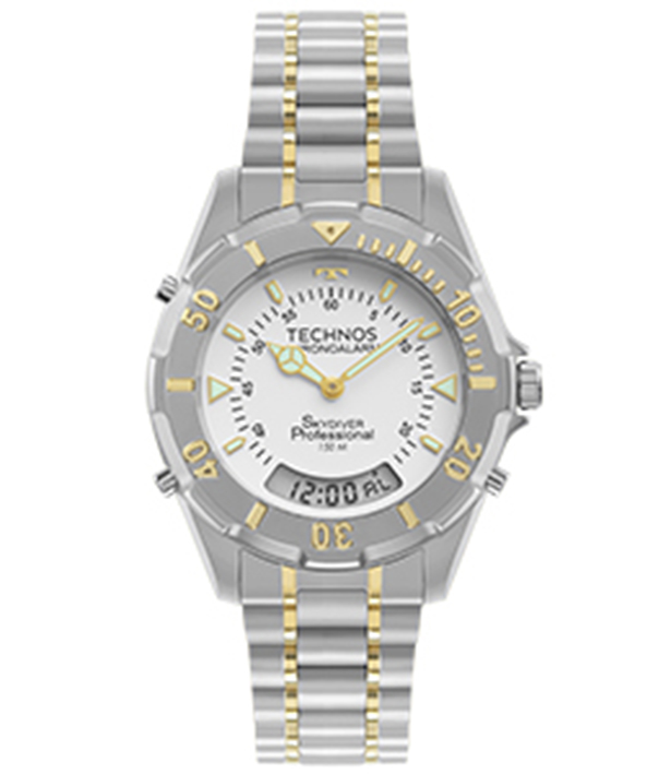 Relgio Technos Masculino Skydiver Bicolor - T20557S/9B