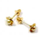 Brinco em ouro amarelo 18k com pérola