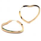 Argola africana em ouro amarelo 18k - coração
