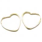 Argola africana em ouro amarelo 18k feminina - corao