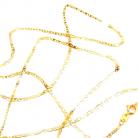 Corrente de ouro amarelo 18k - Cadeado Achatado - Masculina - 70 cm - 2CLO0600 Corrente de ouro amarelo 18k - Cadeado Achatado - Masculina - 70 cm - 2CLO0600