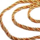 Cordo de ouro 3 cores 18k - Tipo corda - Feminino - 45 cm