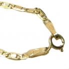 Colar em ouro 18k - Cadeado achatado - Feminino - 40 cm