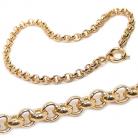 Pulseira feminina de ouro amarelo 18kts - Elos portugueses - 2PUO0549