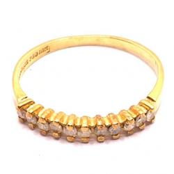 Meia aliana de brilhantes em ouro 18k - 1MAB0024