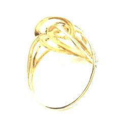 Anel em ouro amarelo 18k com diamantes - 2ANB0037