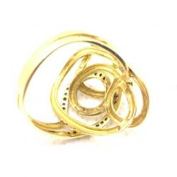 Anel em ouro amarelo 18k com diamantes - 2ANB0037