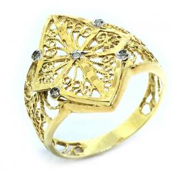 Anel em ouro 18k c/ brilhantes - 2ANB0090