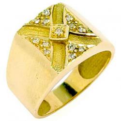 Anel em ouro 18k com brilhantes - 2ANB0104 Anel em ouro 18k com brilhantes - 2ANB0104