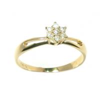 Anel em ouro amarelo 18k com diamantes - Chuveiro - 2ANB0222