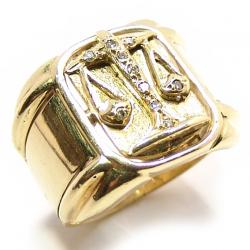 Anel em ouro amarelo 18k com brilhantes - 2ANB0237 (Produto Esgotado) Anel em ouro amarelo 18k com brilhantes - 2ANB0237 (Produto Esgotado)