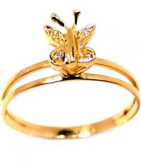 Anel em ouro amarelo 18k com brilhantes - 2ANB0347 Anel em ouro amarelo 18k com brilhantes - 2ANB0347