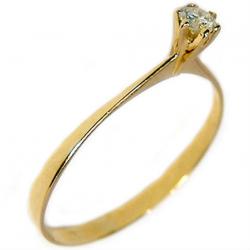 Anel Solitrio em ouro amarelo 18k - 2ANB0357