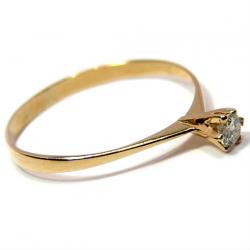 Anel Solitrio em ouro amarelo 18k - 2ANB0357