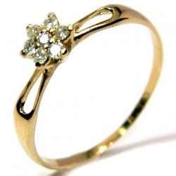 Anel em ouro amarelo 18k com diamantes - Chuveiro - 2ANB0360 Anel em ouro amarelo 18k com diamantes - Chuveiro - 2ANB0360