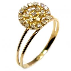 Anel em ouro amarelo 18k com diamantes - Chuveiro - 2ANB0367