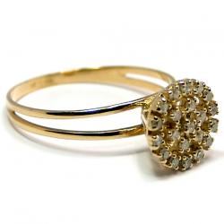 Anel em ouro amarelo 18k com diamantes - Chuveiro - 2ANB0367