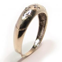 Anel em ouro branco 18k com diamantes - 2ANB0372