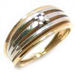 Anel em ouro amarelo 18k com brilhante - 2ANB0382 Anel em ouro amarelo 18k com brilhante - 2ANB0382
