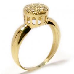 Anel em ouro amarelo 18k - 30 brilhantes - 2ANB0385