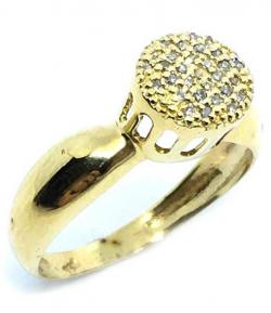 Anel em ouro amarelo 18k com brilhantes - 2ANB0388