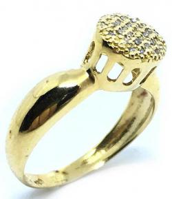 Anel em ouro amarelo 18k com brilhantes - 2ANB0388