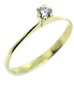 Anel Solitrio em ouro amarelo 18k - 2ANB0388