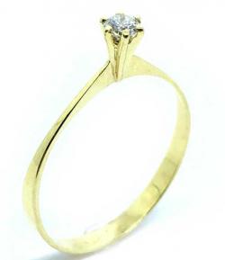 Anel Solitrio em ouro amarelo 18k - 2ANB0388