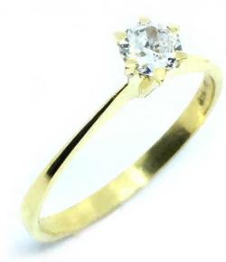 Anel Solitrio em ouro amarelo 18k - 2ANB0390