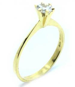 Anel Solitrio em ouro amarelo 18k - 2ANB0390