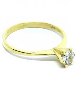 Anel Solitrio em ouro amarelo 18k - 2ANB0390