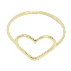 Anel de ouro amarelo 18k - Corao - 2ANO0062