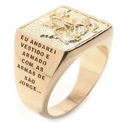 Anel de ouro 18kt masculino - So Jorge - 2ANO0516