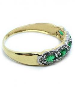 Anel em ouro amarelo 18k com 12 zirconia - 2ANZ0067