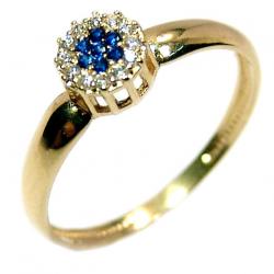 Anel em ouro 18k com zirconia - 2ANZ0019