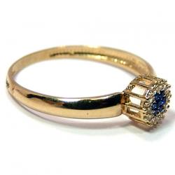 Anel em ouro 18k com zirconia - 2ANZ0019