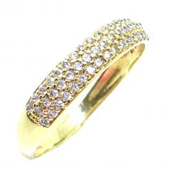 Anel em ouro amarelo 18k com 56 zirconia - 2ANZ0029