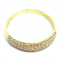 Anel em ouro amarelo 18k com 56 zirconia - 2ANZ0029